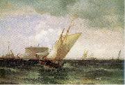 Moran, Edward Shipping in New York Harbor Sweden oil painting reproduction